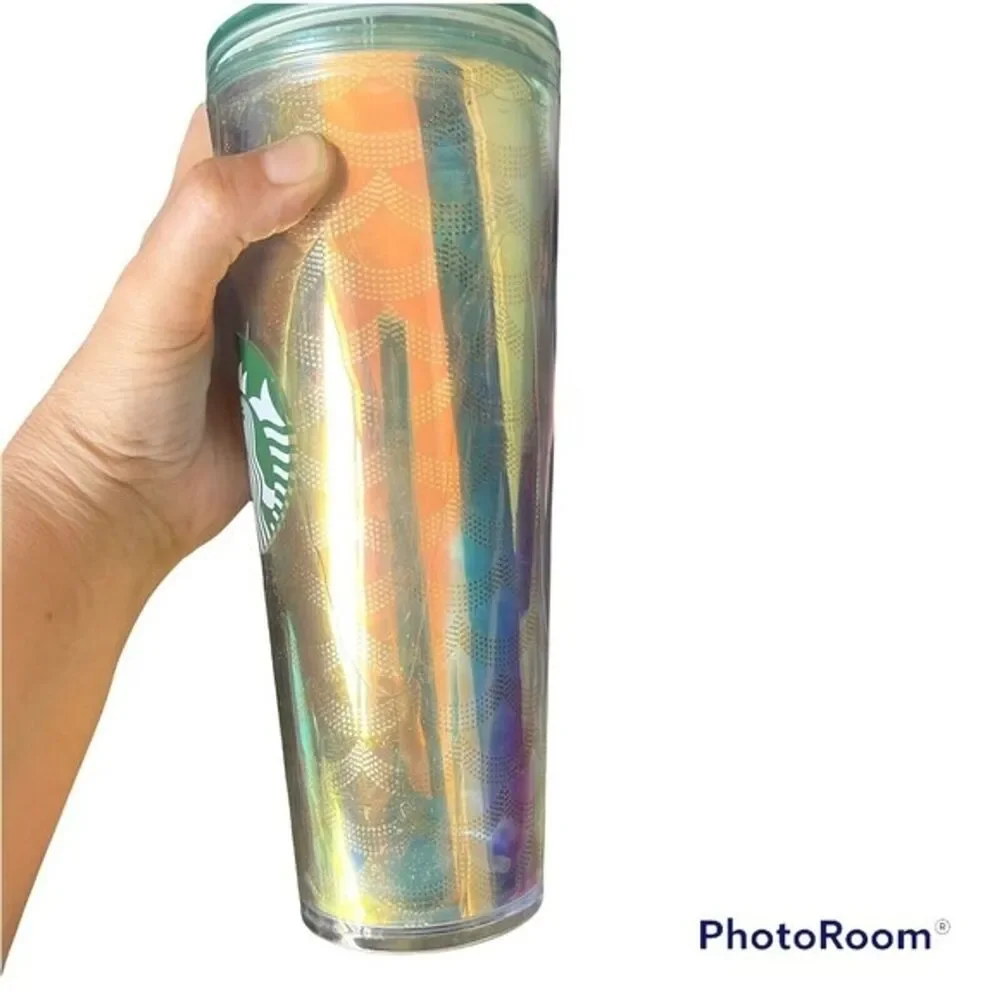 Starbucks 24oz Tumbler Iridescent Siren Mermaid Scales Venti Cold Cup No Straw